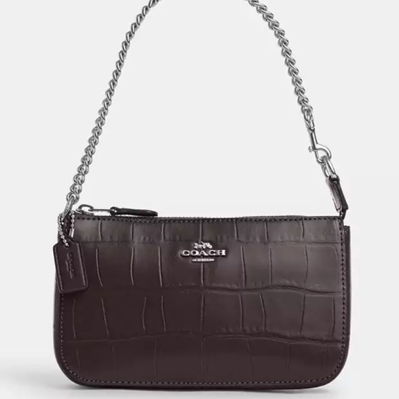New Coach💟 Nolita 19- Crocodile-embossed Leather Shoulder Bag - Picture 1 of 5